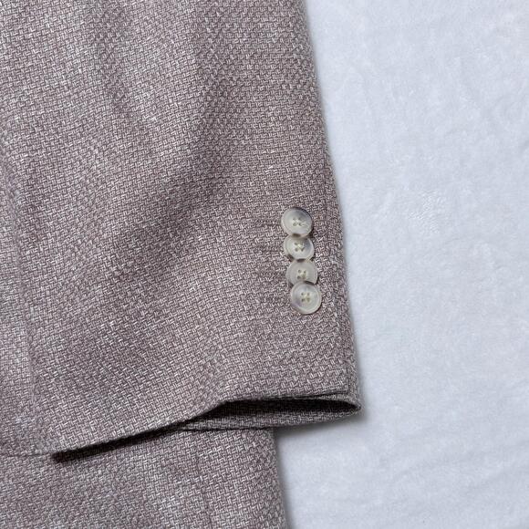 NWOT Joseph Abboud Blazer Sport Coat Mens 44R Modern Fit Linen Pink Mauve - Picture 3 of 9